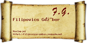 Filipovics Gábor névjegykártya